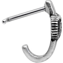Load image into Gallery viewer, 20G 3/16 Celestial Romance Faux Hoop L Shaped Nose Ring