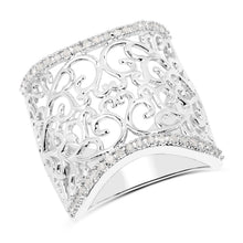 Load image into Gallery viewer, 0.25 Carat Genuine White Diamond .925 Sterling Silver Ring