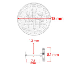Load image into Gallery viewer, 16G 5/16 Clear CZ Gem Crescent Moon Labret Monroe Tragus