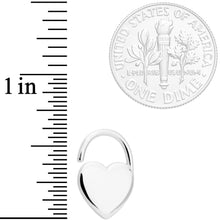 将图片加载到图库查看器,16G 5/16 Padlock Heart Closure Ring