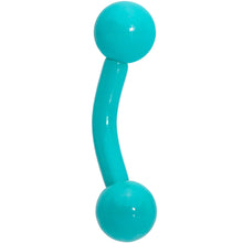 将图片加载到图库查看器,16G 1/4 Teal Acrylic Curved Eyebrow Ring