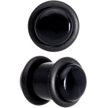 将图片加载到图库查看器,0G Basic Black Acrylic Straight Plug Set