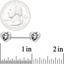 Load image into Gallery viewer, 14G 9/16 Heal My Heart Barbell Nipple Rings