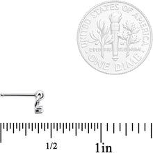 Load image into Gallery viewer, 20G 1/4 Clear CZ Duo Dangle Nose Bone