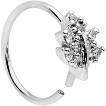 将图片加载到图库查看器,20G 5/16 Clear CZ Gem Maple Leaf Nose Hoop
