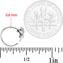 Load image into Gallery viewer, 20G 5/16 Clear CZ Elegant Elephant Nose Hoop