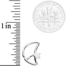 Load image into Gallery viewer, 16G 5/16 Crescent Moon and Star Closure Ring