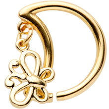 Load image into Gallery viewer, 16G 3/8 Gold Tone Crescent Moon Butterfly Right Ear Closure Ring