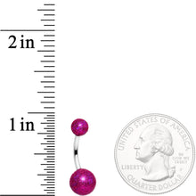 将图片加载到图库查看器,Hot Pink Sandblasted Belly Ring