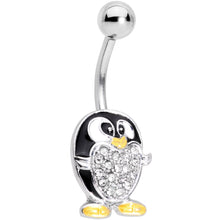 Load image into Gallery viewer, Clear Aurora Gem Variety Party Penguin Belly Ring Set of 4