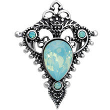 Load image into Gallery viewer, Green Gem Fleur De Lis Double Flare Plug Set Sizes 6mm to 16mm