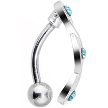 将图片加载到图库查看器,Aqua Gem Fashionably Twisted Reversible Belly Ring
