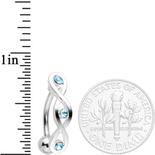 将图片加载到图库查看器,Aqua Gem Fashionably Twisted Reversible Belly Ring