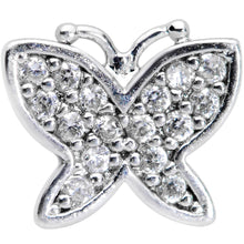 将图片加载到图库查看器,16G 5/16 Clear CZ Gem Spring Butterfly Labret Monroe Tragus