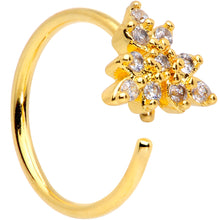 Load image into Gallery viewer, 20G 5/16 Clear CZ Gem Gold Plated Tiny Triangle Nose Hoop