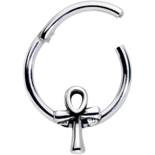 将图片加载到图库查看器,16G 3/8 Egyptian Ankh Hinged Segment Ring