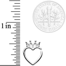 Load image into Gallery viewer, 16G 5/16 Royal Crown Heart Right Ear Closure Ring