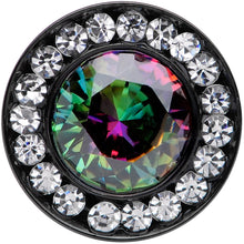 将图片加载到图库查看器,Vitrail Clear CZ Gem Black Hypnotic Screw Fit Plug Set
