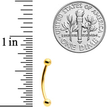 Load image into Gallery viewer, 16G 1/2 Gold Tone Curved Barbell