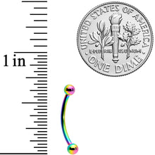 Load image into Gallery viewer, 16G 1/2 Rainbow Curved Barbell