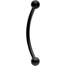 Load image into Gallery viewer, 16G 5/8 Black Curved Barbell