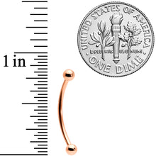 Load image into Gallery viewer, 16G 5/8 Rose Gold Tone Curved Barbell
