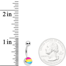 Load image into Gallery viewer, Red Yellow Blue Pansexual Pride Flag Belly Ring