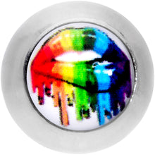 Load image into Gallery viewer, 16G 1/4 Rainbow Lips Cartilage Tragus Earring