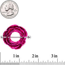 Load image into Gallery viewer, 14G 33mm Hot Pink Blooming Blossom Flower Nipple Shield Set