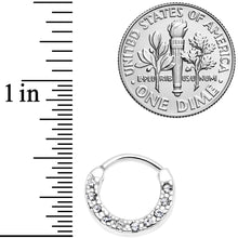 将图片加载到图库查看器,16G 5/16 Clear Gem Paved Cartilage Clicker