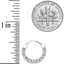 Load image into Gallery viewer, 16G 3/8 Clear Gem Paved Septum Clicker