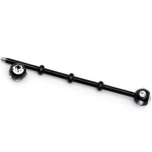 Load image into Gallery viewer, 14G Clear Gem Black Industrial Barbell 38mm