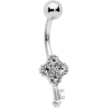 将图片加载到图库查看器,Clear Gem Lock and Key Belly Ring Set of 3