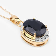 Load image into Gallery viewer, 7.50 Carat Genuine Black Sapphire .925 Sterling Silver Pendant