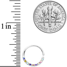 将图片加载到图库查看器,16G 3/8 Aurora Gem Simple Elegance Seamless Circular Ring