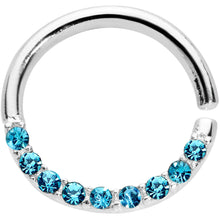 Load image into Gallery viewer, 16G 5/16 Blue Gem Simple Elegance Seamless Circular Ring