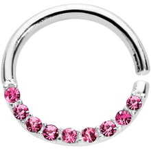 Load image into Gallery viewer, 16G 5/16 Pink Gem Simple Elegance Seamless Circular Ring