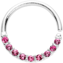 将图片加载到图库查看器,16G 3/8 Pink Gem Simple Elegance Seamless Circular Ring