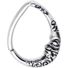 将图片加载到图库查看器,16G 1/2 Man in the Crescent Moon Teardrop Closure Ring