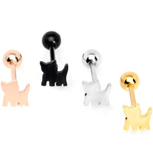 将图片加载到图库查看器,Multicolor Flat Top Kitty Cat Barbell Tongue Ring Set of 4
