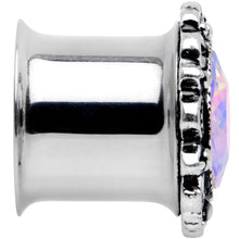 Load image into Gallery viewer, Aurora Gem Filigree Flower Double Flare Plug Set 2G to 1 Inch