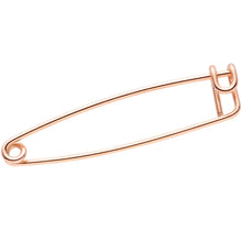 Load image into Gallery viewer, 14G Rose Gold Tone Punk Rock Safety Pin Industrial Barbell 38mm