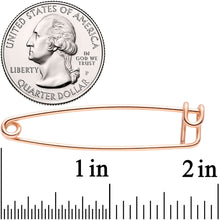 Load image into Gallery viewer, 14G Rose Gold Tone Punk Rock Safety Pin Industrial Barbell 38mm