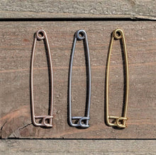Load image into Gallery viewer, 14G Rose Gold Tone Punk Rock Safety Pin Industrial Barbell 38mm