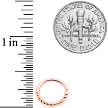 Load image into Gallery viewer, 16G 5/16 Rose Gold Tone Coil Closure Ring