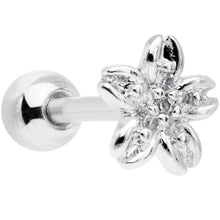 Load image into Gallery viewer, 16G 1/4 CGem Center Flower Cartilage Tragus Earring