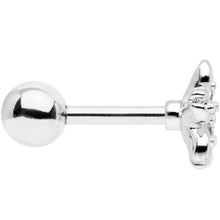 Load image into Gallery viewer, 16G 1/4 CGem Center Flower Cartilage Tragus Earring