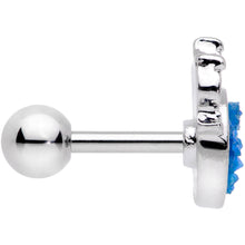 Load image into Gallery viewer, 16G 1/4 Blue Faux Druzy Serenade Cartilage Tragus Earring
