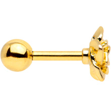 Load image into Gallery viewer, 16G 1/4 Gold Tone Openwork Rose Flower Cartilage Tragus Earring