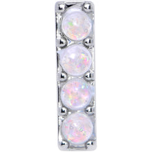 Load image into Gallery viewer, 16G 1/4 White Faux Opal Quad Cartilage Tragus Earring